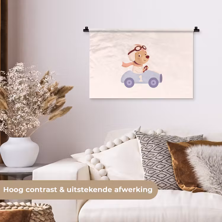 Wandkleed - Beer - Auto - Kinderkamer - Cartoon - Speels — 4