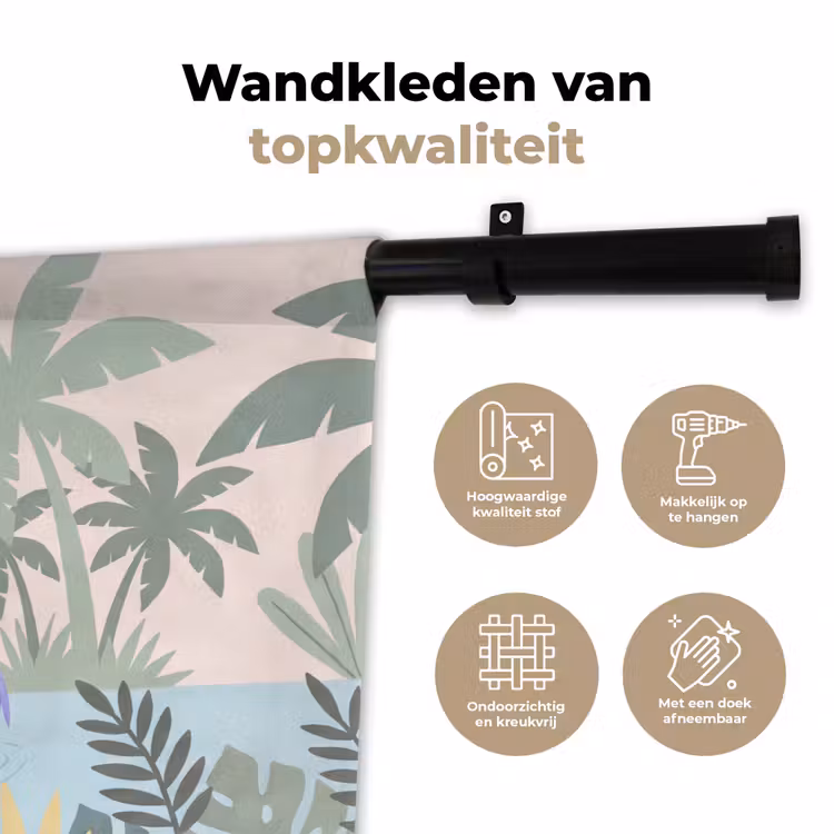 Wandkleed - Dieren - Vogel - Water - Natuur - Illustratie — 3