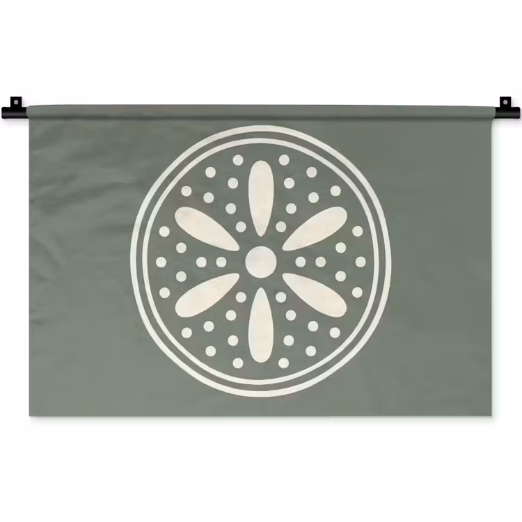 Wandkleed - Patroon - Cirkel - Abstract - Groen - Decoratie — 1