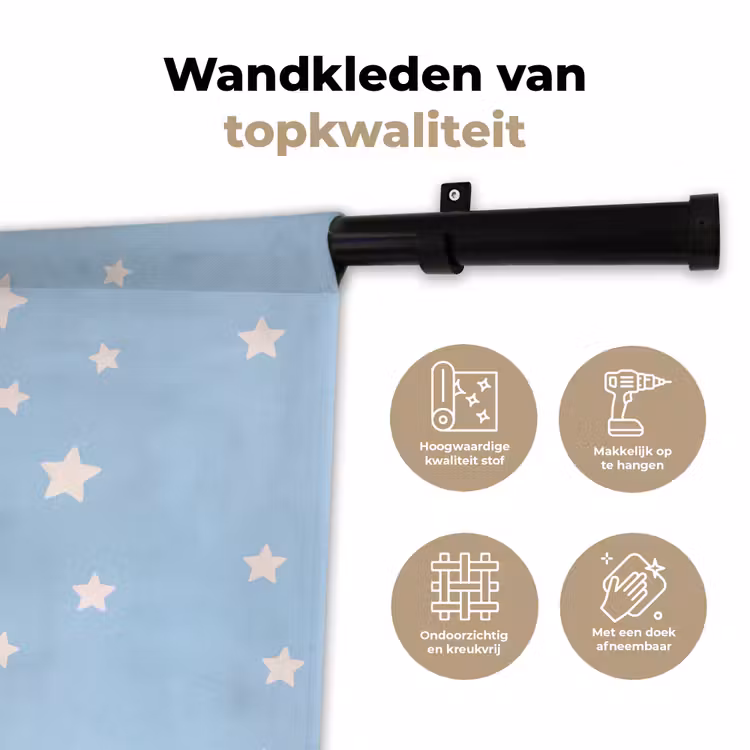 Wandkleed - Dieren - Dans - Illustratie - Kinderkamer - Sterren — 3