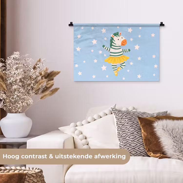 Wandkleed - Dieren - Dans - Illustratie - Kinderkamer - Sterren — 4