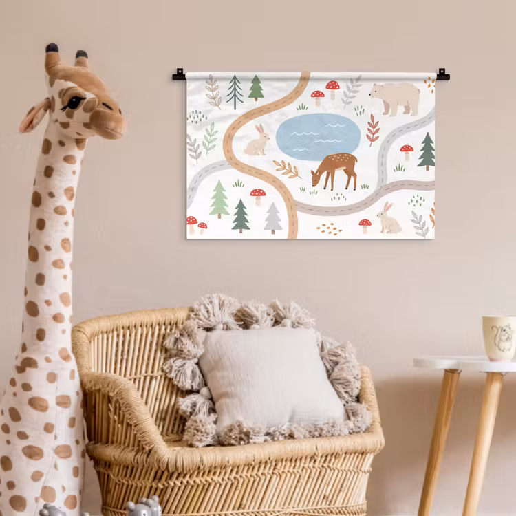 Wandkleed - Dieren - Bos - Illustratie — 5