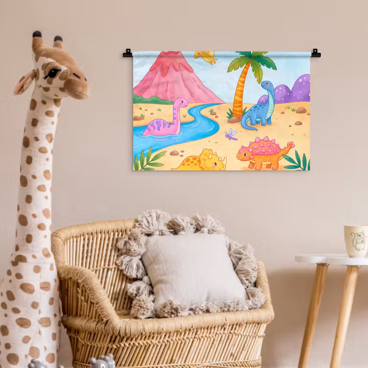 Wandkleed - Dinosaurus - Jungle - Illustratie — 5