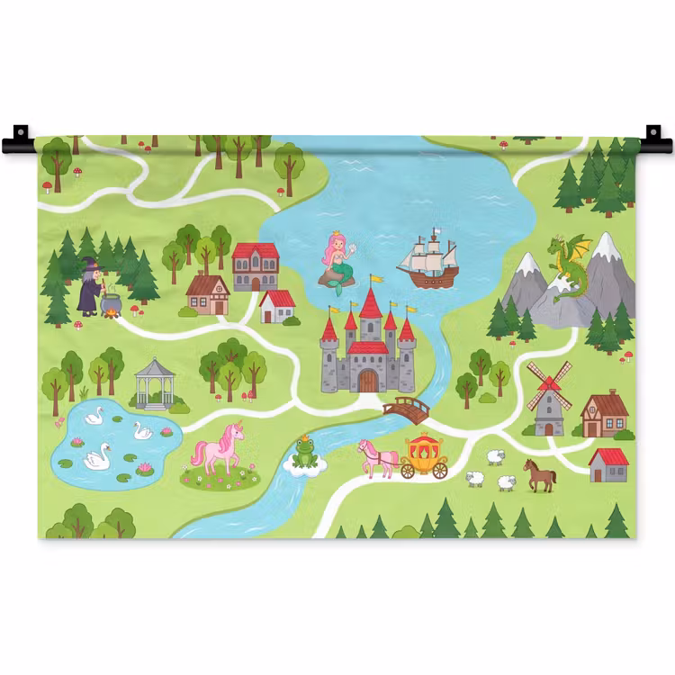 Wandkleed - Kasteel - Fantasie - Cartoon — 1
