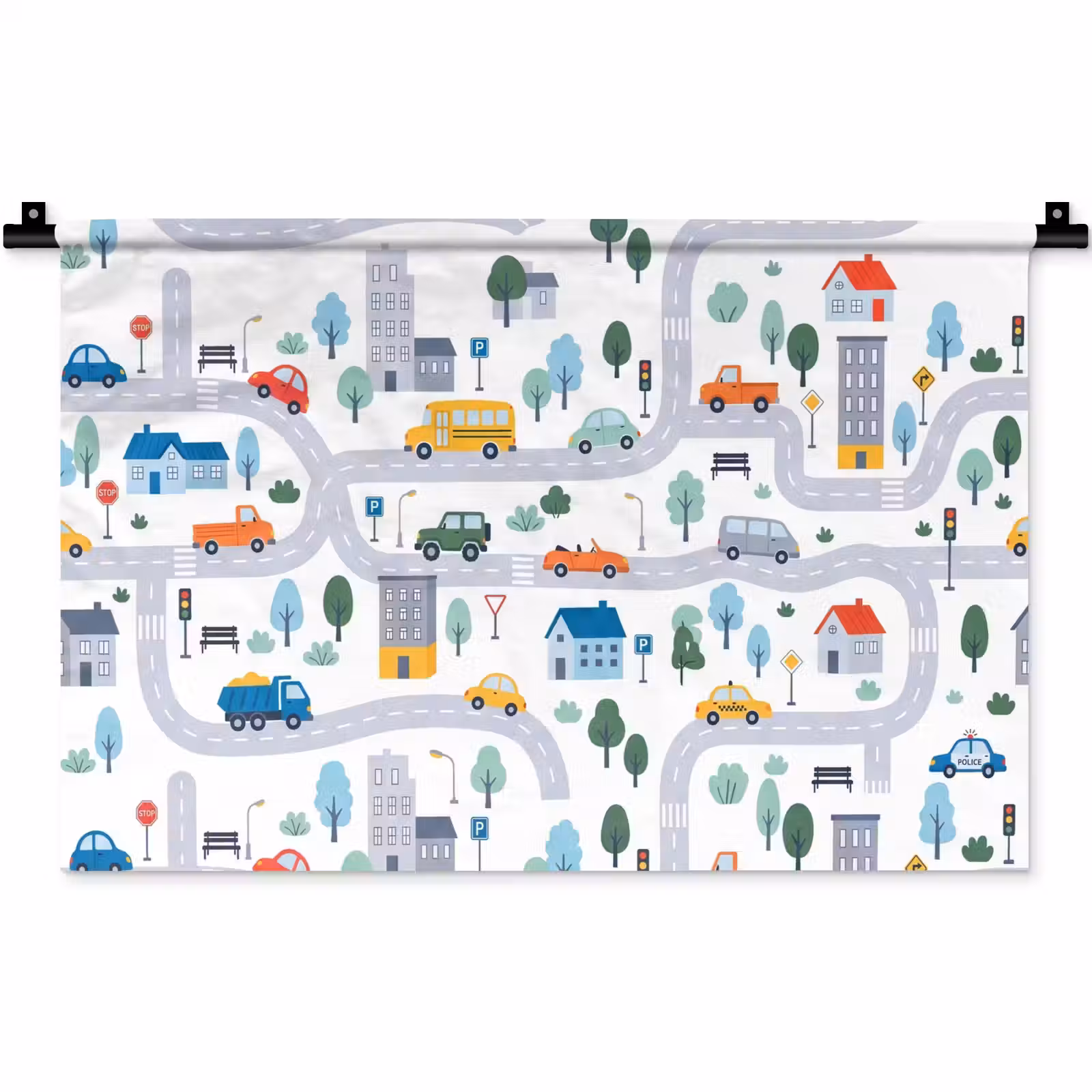 Wandkleed - Stad - Verkeer - Patroon — 1