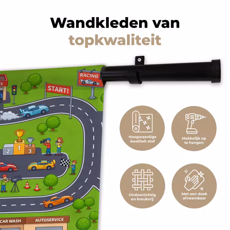 Wandkleed - Circuit - Auto - Cartoon — 3