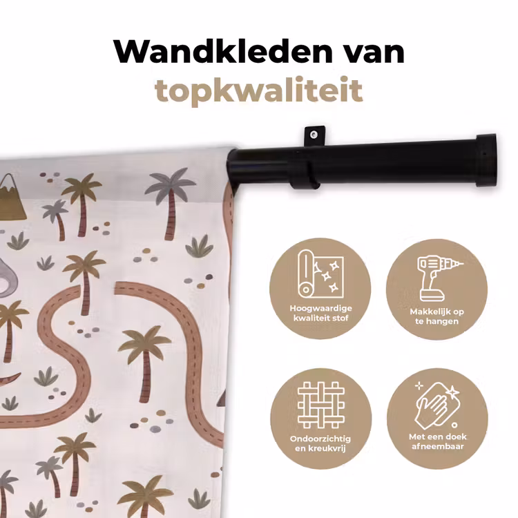 Wandkleed - Dinosaurus - Natuur - Speels — 3