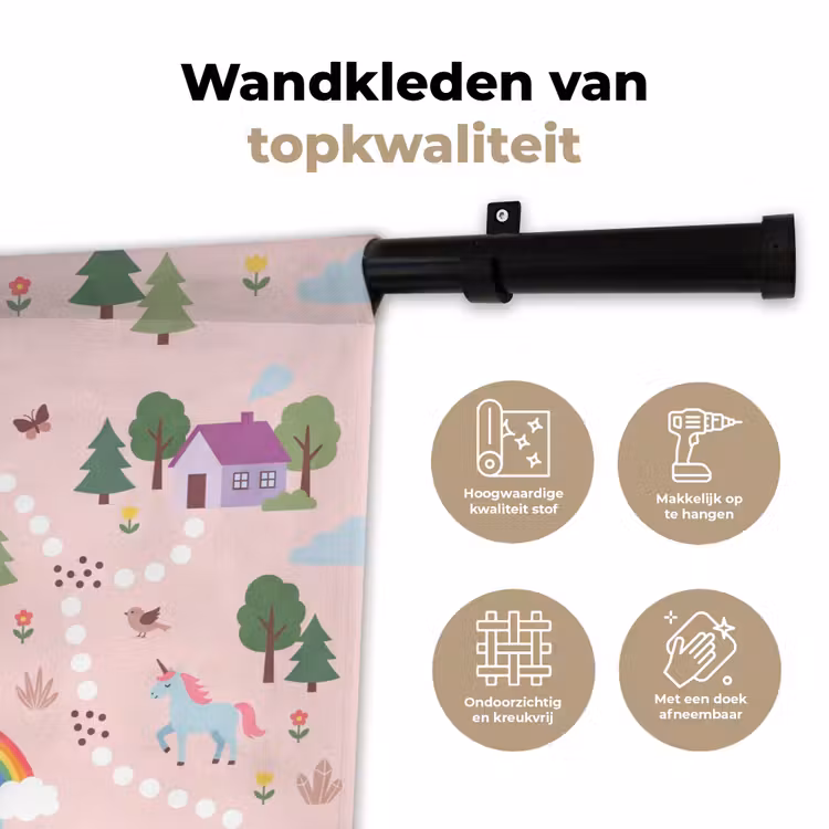 Wandkleed - Eenhoorn - Kasteel - Fantasy — 3