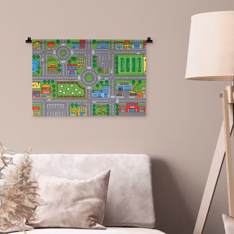 Wandkleed - Gebouwen - Straten - Kinderlijk — 2