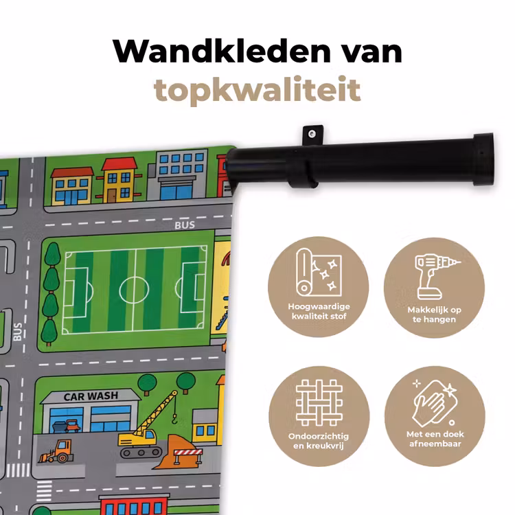 Wandkleed - Gebouwen - Straten - Kinderlijk — 3