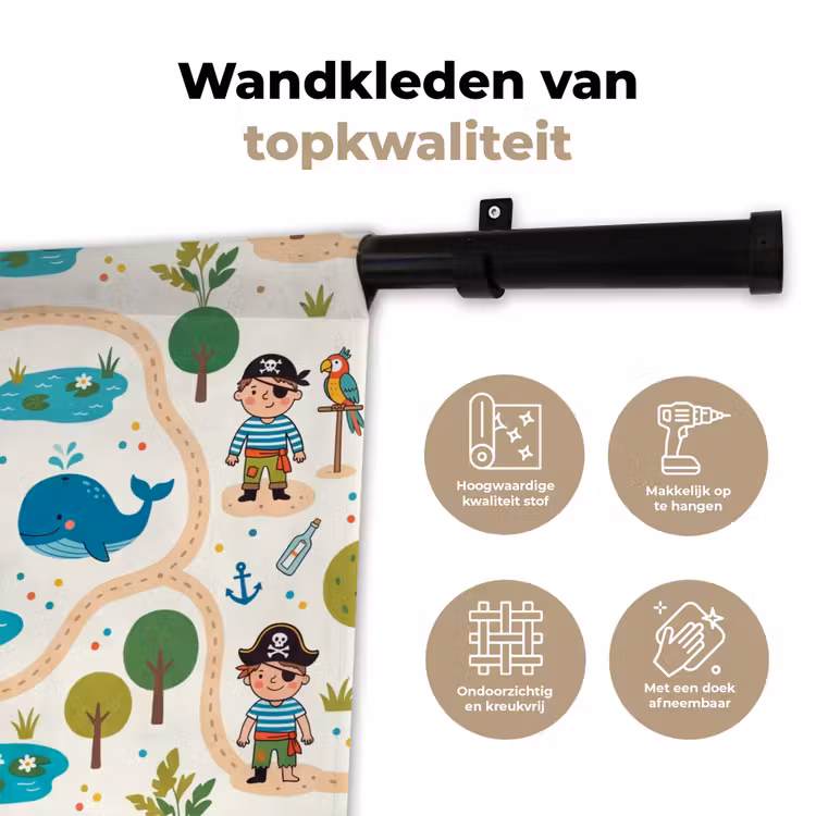 Wandkleed - Kaart - Piraat - Avontuur — 3