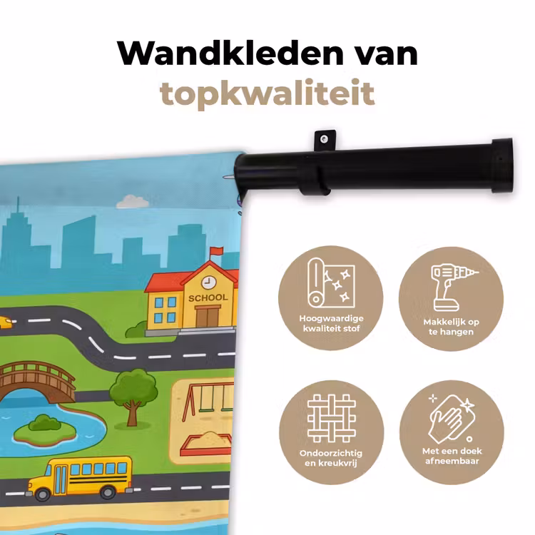 Wandkleed - Stad - Verkeer - Cartoon — 3