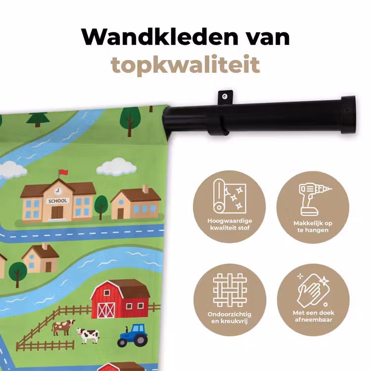 Wandkleed - Stad - Wegen - Huizen — 3