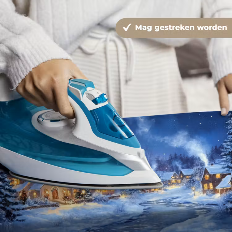Wandkleed - Winteravond - Kerstdorp - Donker — 6