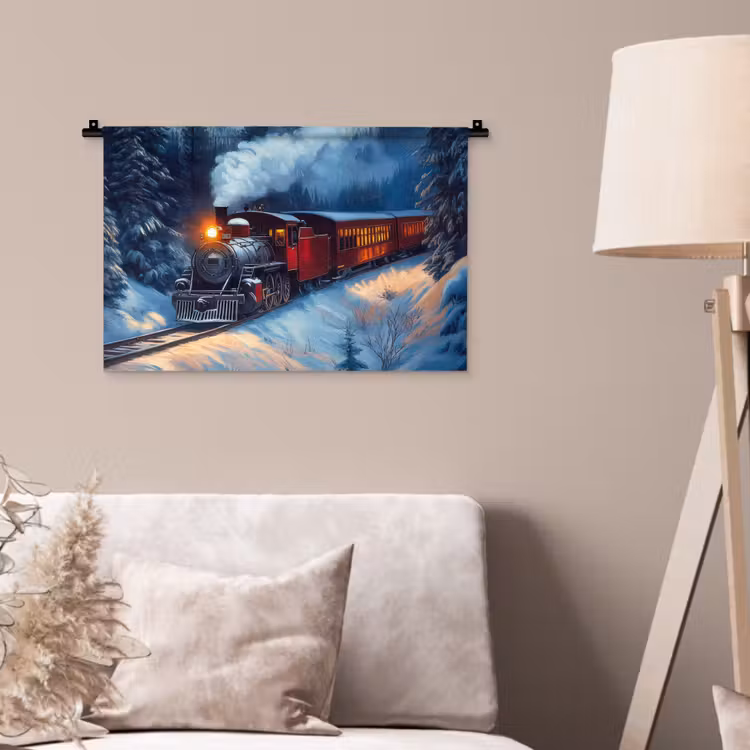 Wandkleed - Trein - Kerst - Sneeuw - Kersttrein — 2