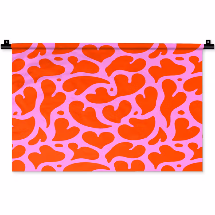 Wandkleed - Valentijn - Harten - Roze - Rood — 1