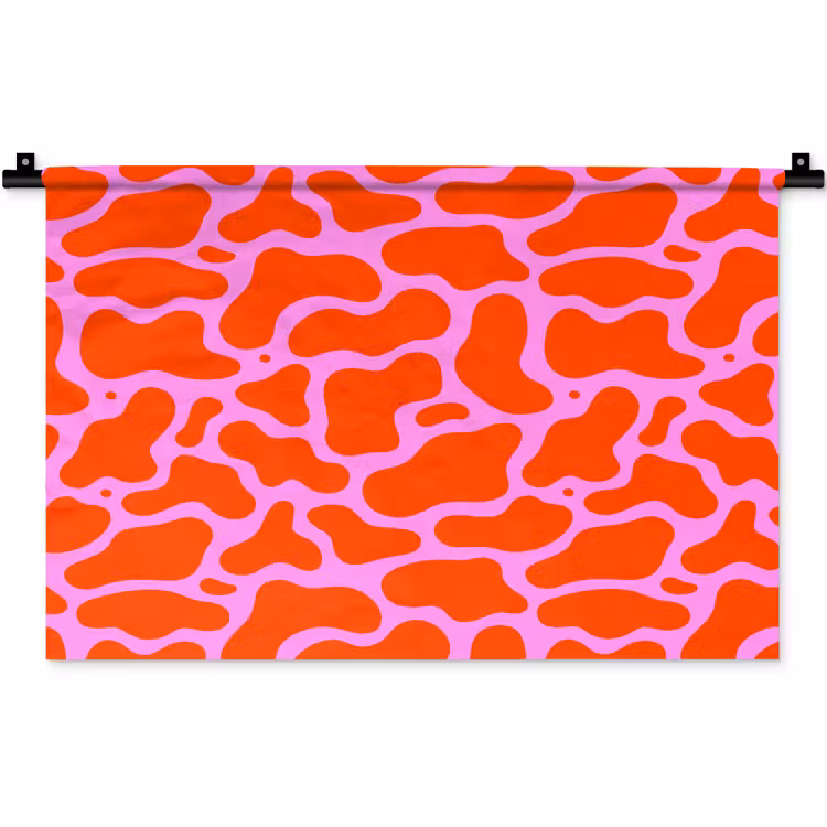 Wandkleed - Vormen - Roze - Rood — 1