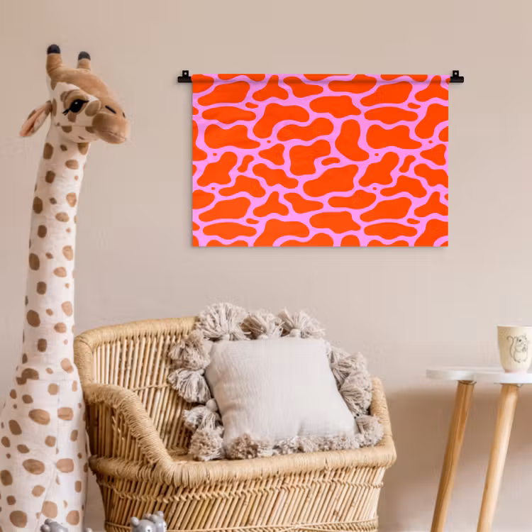 Wandkleed - Vormen - Roze - Rood — 5