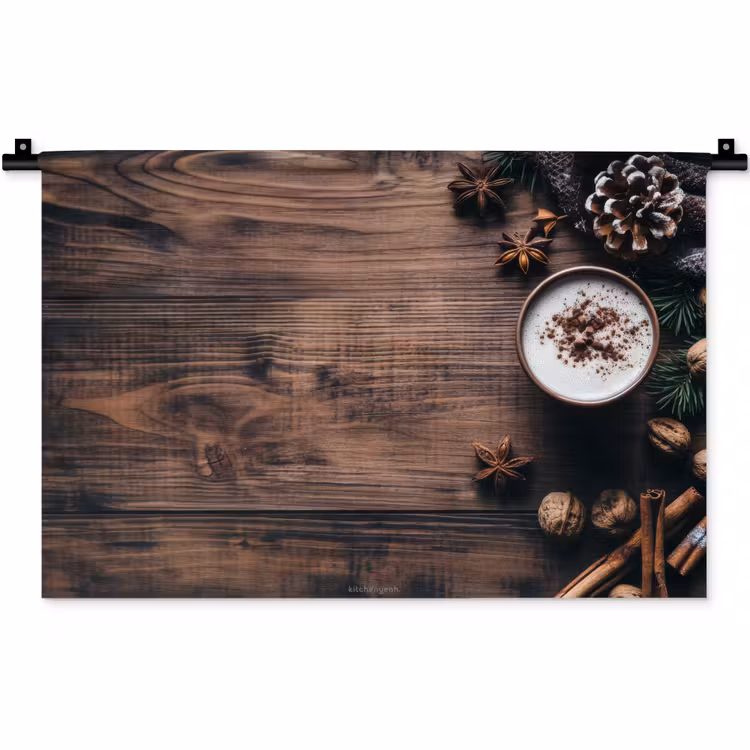 Wandkleed - Winter - Houtlook - Stilleven — 1