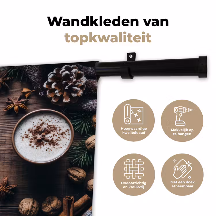 Wandkleed - Winter - Houtlook - Stilleven — 3