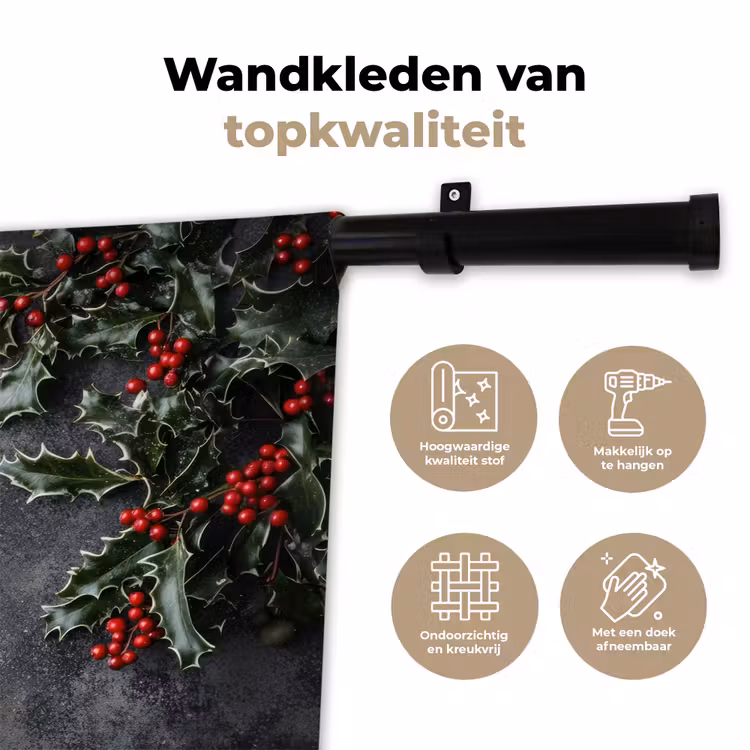Wandkleed - Winter - Hulst - Kerst - Beton — 3