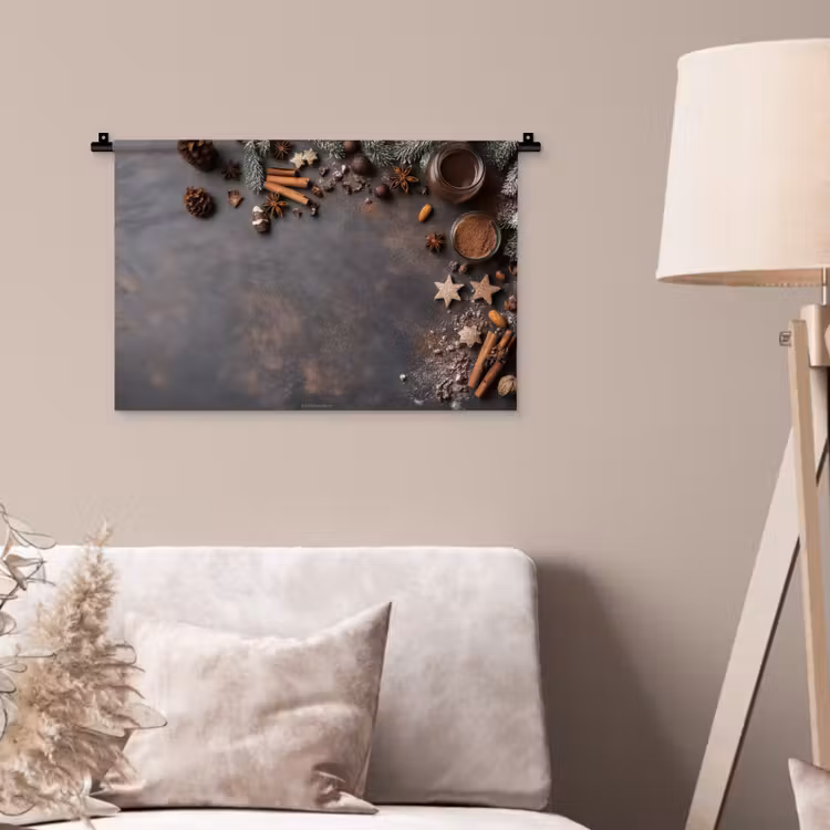 Wandkleed - Winter - Kerst - Specerijen - Beton — 2