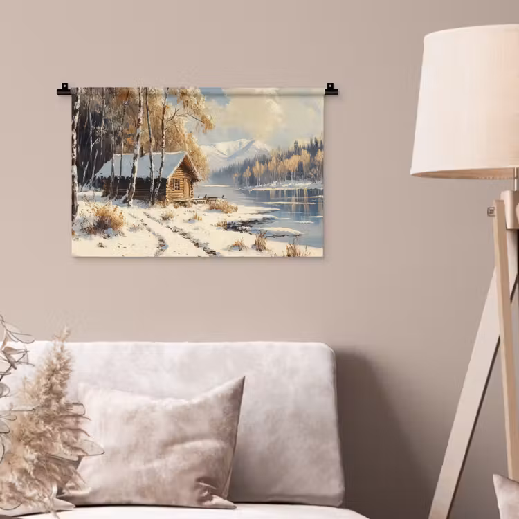 Wandkleed - Winter - Sneeuw - Huis - Natuur — 2