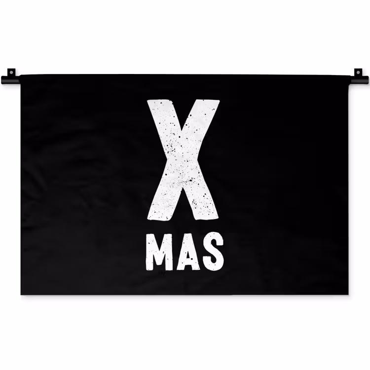 Wandkleed - Xmas - Kerst - Zwart - Vintage - Quotes — 1