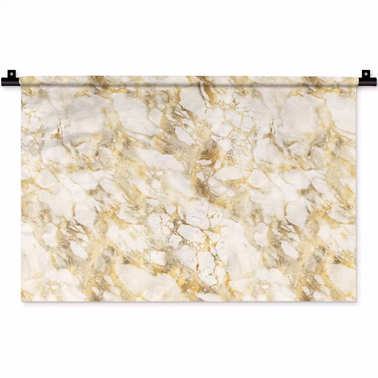Wandkleed - Warm - Gouden - Marmer - Patroon — 1