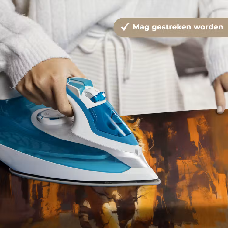 Wandkleed - Tijger - Geschilderd - Oranje - Penseelstreken — 6