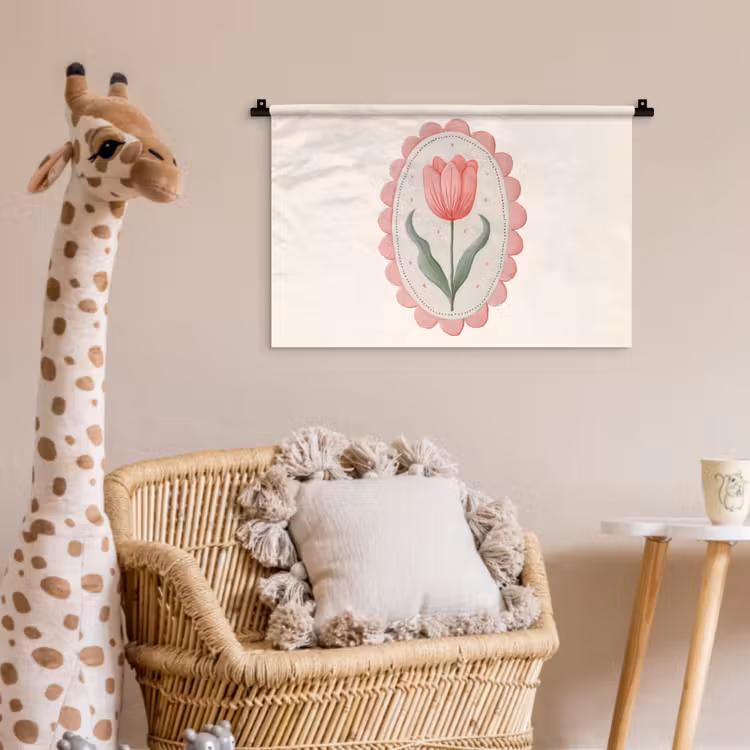 Wandkleed - Tulp - Lijst - Ovaal - Illustratie — 5