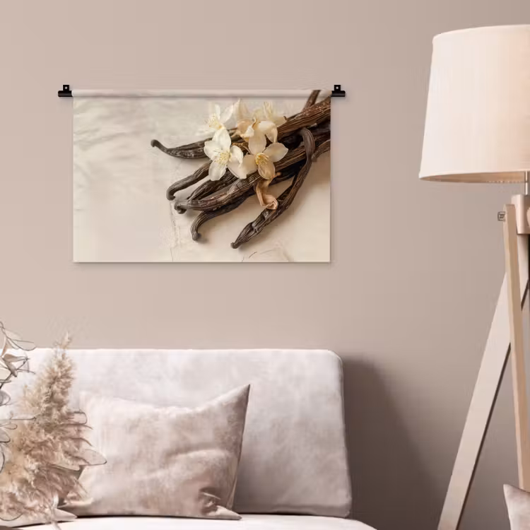Wandkleed - Vanille - Bloemen - Beige — 2