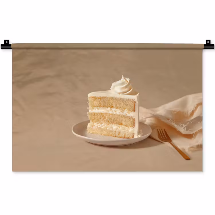 Wandkleed - Vanilletaart - Cake - Romig — 1