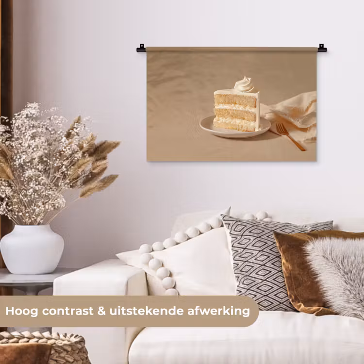 Wandkleed - Vanilletaart - Cake - Romig — 4