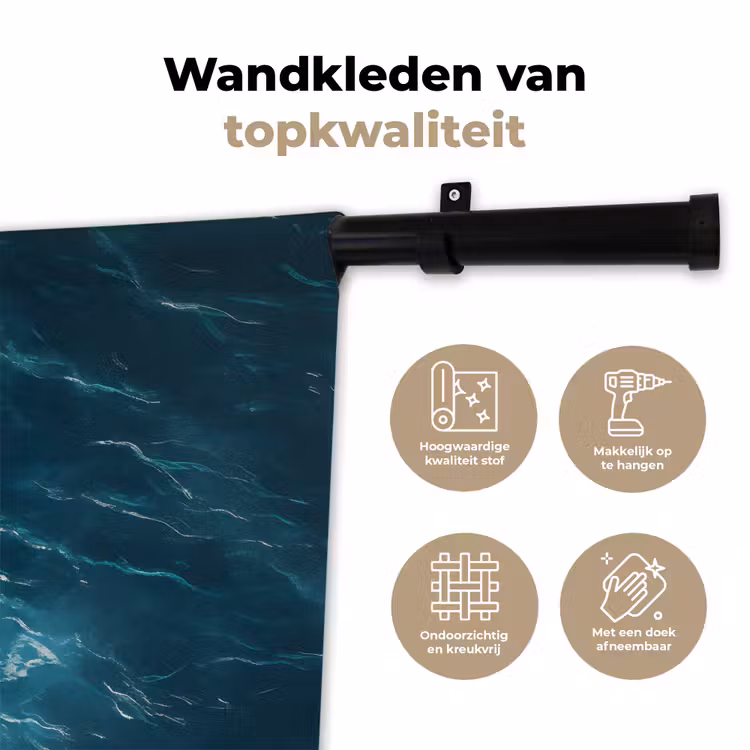 Wandkleed - Vuurtoren - Rots - Zee - Golven — 3