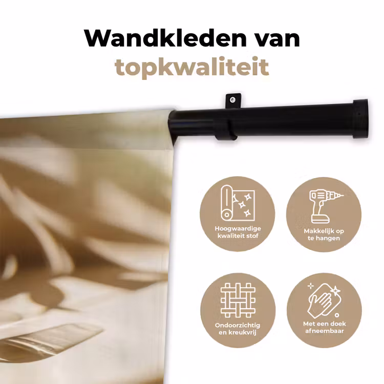 Wandkleed - Wijn - Wijnglazen - Wit — 3