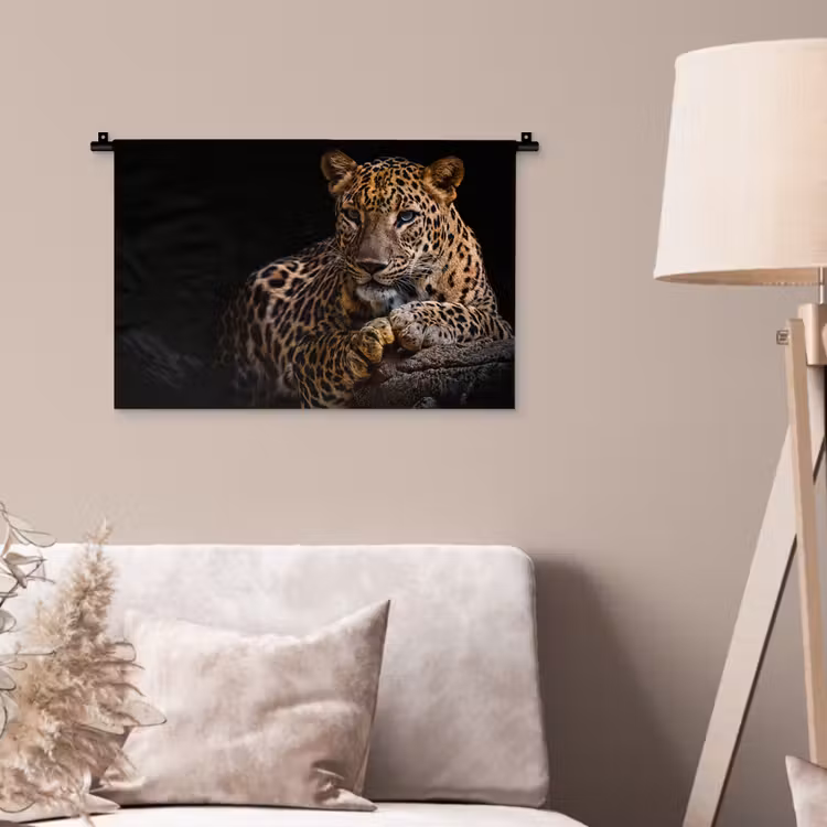 Wandkleed - Wilde dieren - Panter - Portret - Zwart - Dieren — 2