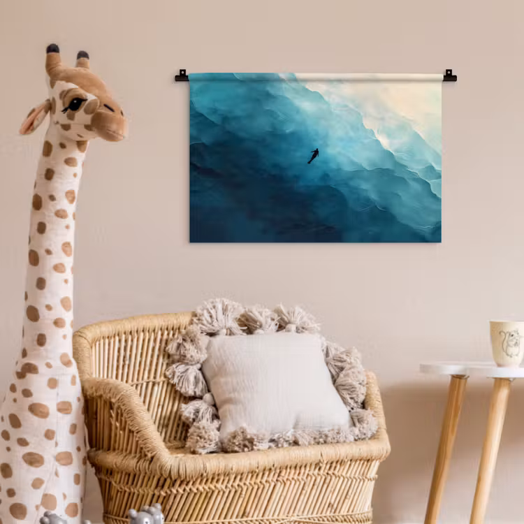Wandkleed - Zee - Silhouet - Abstract - Blauw — 5