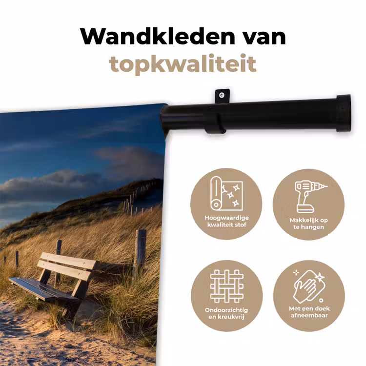 Wandkleed - Zonsondergang - Strand - Duin - Gras - Bank — 3