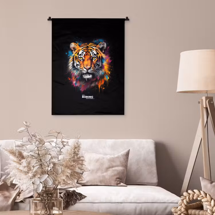 Wandkleed - Tijger als street art kunstwerk — 2
