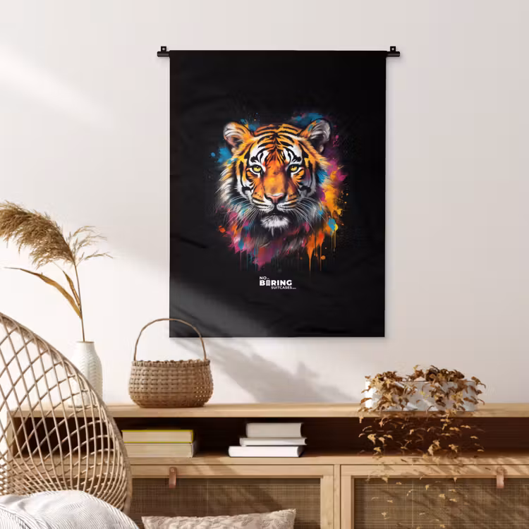 Wandkleed - Tijger als street art kunstwerk — 4