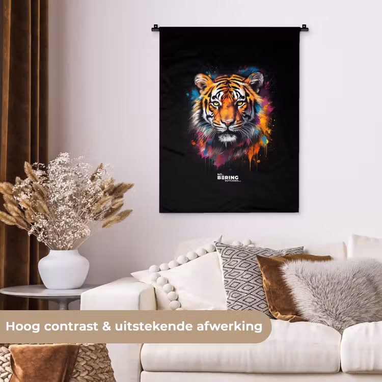 Wandkleed - Tijger als street art kunstwerk — 5