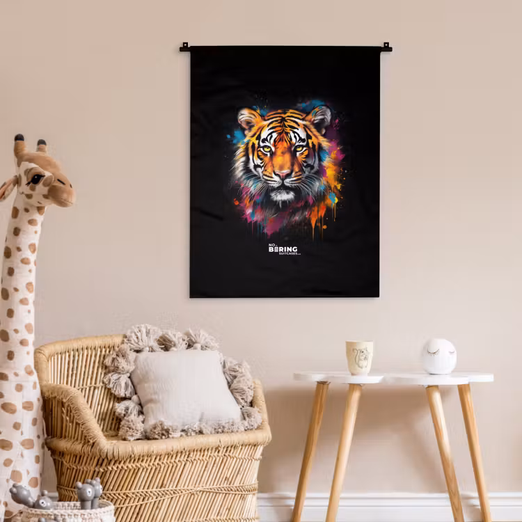 Wandkleed - Tijger als street art kunstwerk — 6
