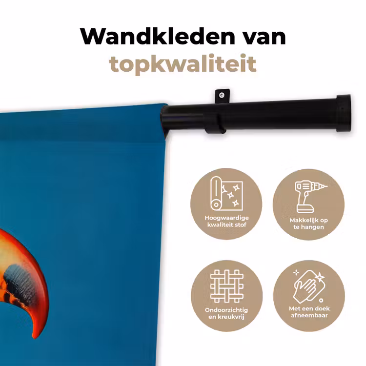 Wandkleed - Toekan - Papegaai - Vogel - Koksmuts — 3