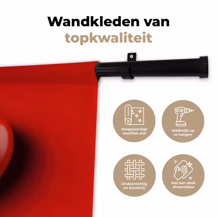 Wandkleed - Tomaat - Rood - Hart — 3