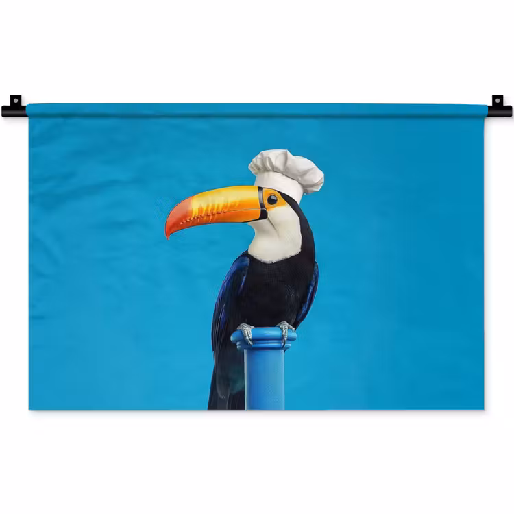 Wandkleed - Tucan - Sokkel - Vogel - Koksmuts — 1