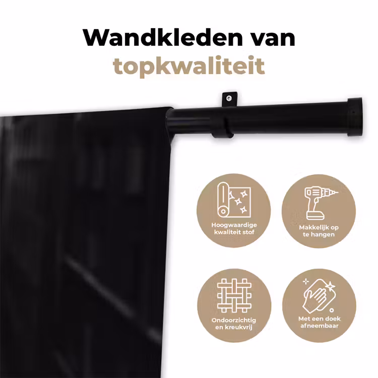 Wandkleed - Wijnfles - Glas - Handen - Raam — 3