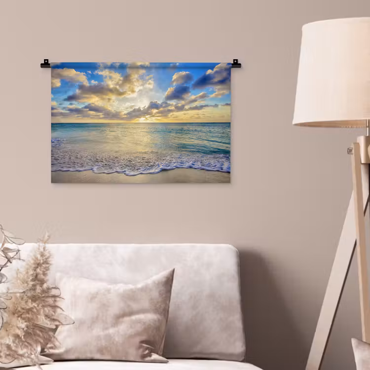 Wandkleed - Zee - Strand - Wolken - Zon — 2