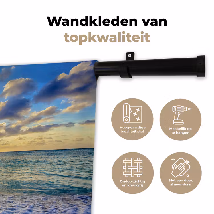 Wandkleed - Zee - Strand - Wolken - Zon — 3