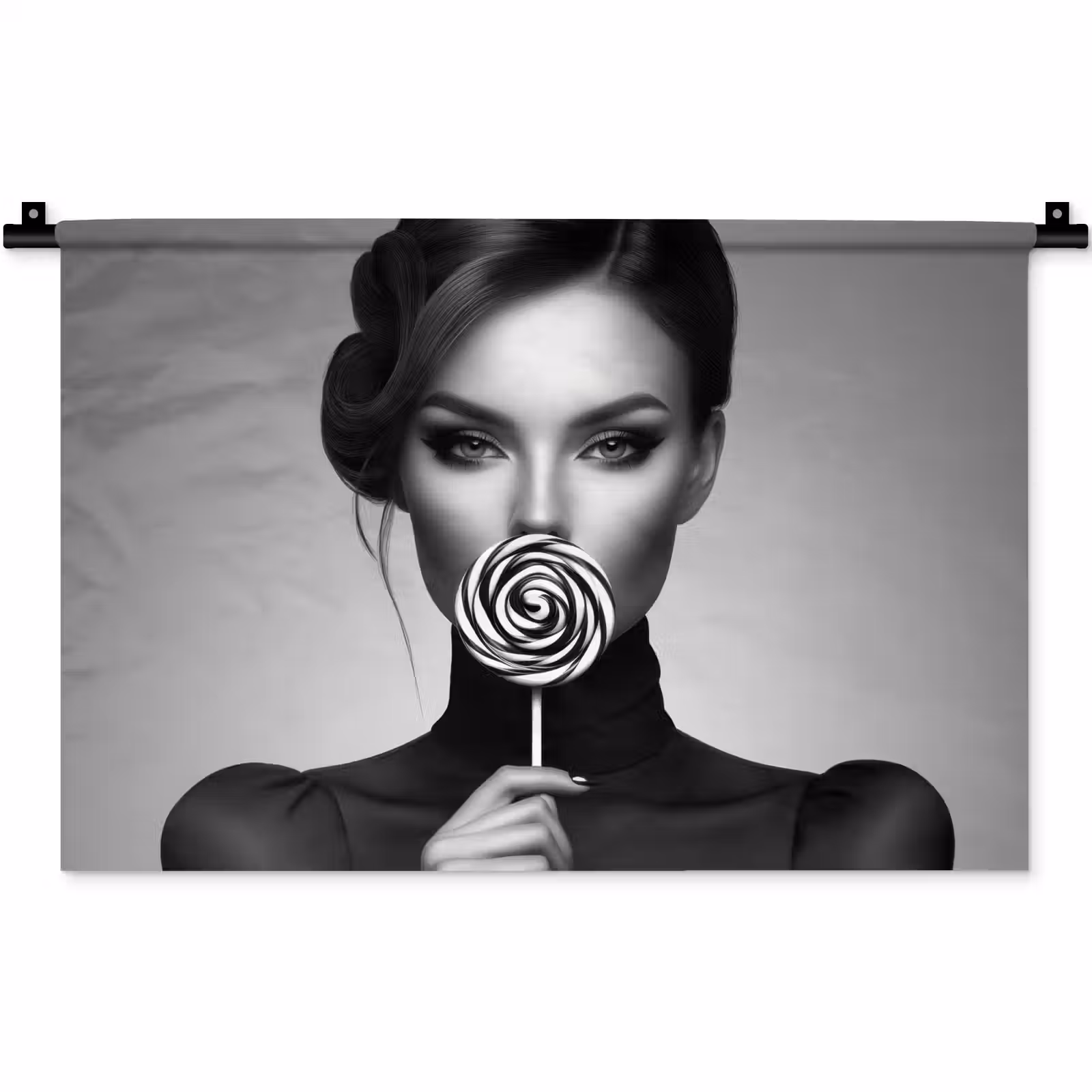 Wandkleed - Vrouw - Lolly - Zwart — 1